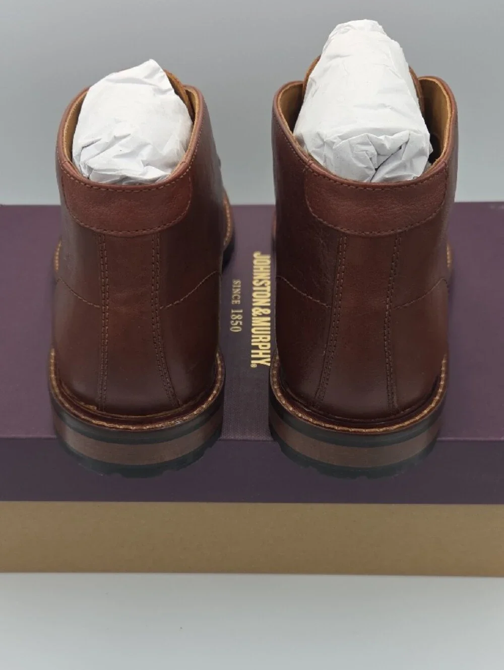 Johnston & Murphy Men's Brown Leather Boswell Chukka Boots size 9m